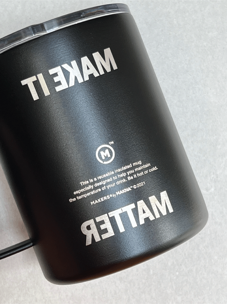 Insulated Takeaway Mug - MAKE IT MATTER (Black)