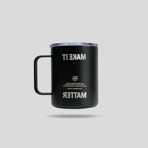 Insulated Takeaway Mug - MAKE IT MATTER (Black)